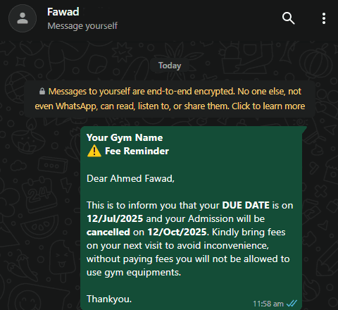 WhatsApp Message